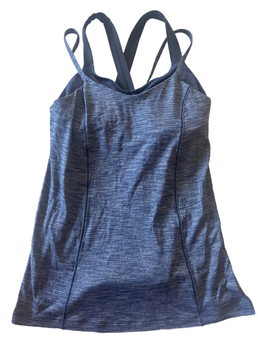 Lululemon Heathered Strappy Tank Built in Bra Size 8